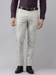 Arrow Men Textured Tailored Tapered Fit Formal Trousers