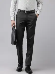 Arrow Men Hudson Tailored Fit Textured Formal Trousers