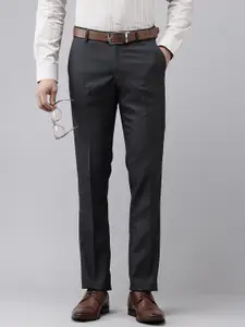 Arrow Men Striped Hudson Tailored Fit Formal Trousers