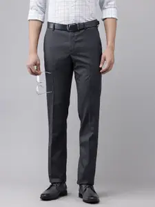 Arrow Men Textured Tailored Fit Formal Trousers