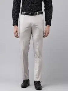 Arrow Men Textured Hudson Tailored Fit Formal Trousers