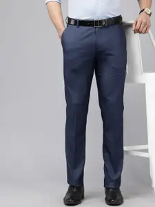 Arrow Men Textured Hudson Tailored Fit Formal Trousers