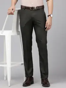 Arrow Men Checked Hudson Tailored Tapered Fit Formal Trousers