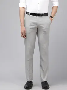 Arrow Men Hudson Tailored Fit Checked Formal Trousers