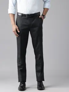 Arrow Men Textured Tapered Fit Formal Trousers