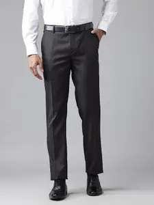 Arrow Men Textured Tapered Fit Formal Trousers