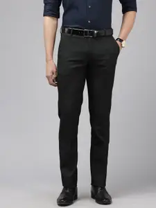 Arrow Men Textured Hudson Tailored Fit Formal Trousers