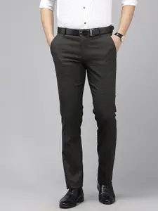 Arrow Men Checked Tailored Tapered Fit Formal Trouser