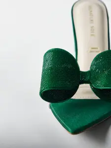 Signature Sole Embellished Party Block Sandals