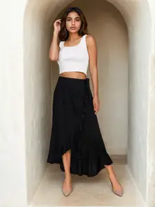 Dora Dori Wrap Midi Skirt