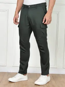 Thomas Scott Men Smart Straight Fit Easy Wash Cargos Trousers