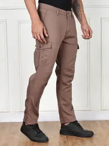 Thomas Scott Men Smart Straight Fit Easy Wash Cargos Trousers