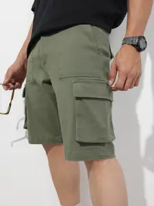 The Roadster Lifestyle Co. Men Solid Cargo Shorts