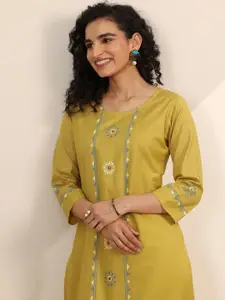 Libas Women Ethnic Motifs Printed Thread Work Kurta