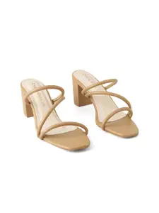 CHAAL CHALAN Cambria Sleek Multi Strap Block Heels