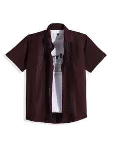 CHARCHIT Boys Solid Casual Shirt With T-Shirt
