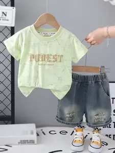 INCLUD Boys Printed T-shirt with Shorts