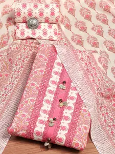 Biba Floral Printed Pure Cotton Unstitched Dress Material