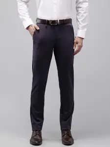 Van Heusen Men Micro Ditsy Printed Slim Fit Formal Trousers