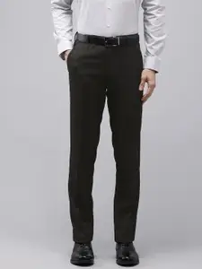 Van Heusen Men Checked Slim Fit Formal Trousers