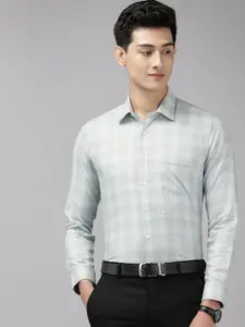 Van Heusen Pure Cotton Slim Fit Tartan Checks Formal Shirt