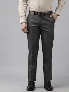 Blackberrys Men Checked Slim Fit Formal Trousers