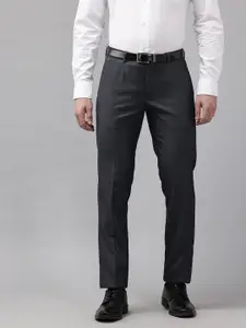 Blackberrys Men Slim Fit Low-Rise Formal Trousers