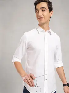 Nautica Men's Solid Premium Cotton Slim Fit Casual Shirt