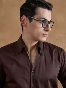 DENNISON Men Smart Fit Button-Down Collar Cotton Cooper Collar Formal Shirt