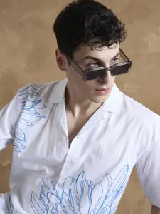 DENNISON Block Printed Oversized Casual Shirt