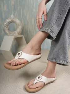 CORSICA Women Open Toe Flats with Buckles