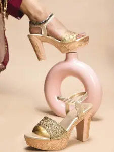 JM Looks Party Block Sandals