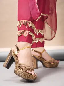 JM Looks Party Block Sandals