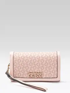 GUESS Women Brand Logo Textured Envelope