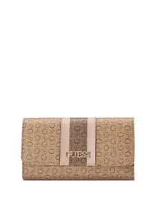 GUESS Women FREDERICKSBURG Printed Three Fold Wallet