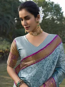 Satrani Woven Design Pure Silk Banarasi Saree