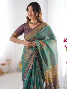 Satrani Women Ethnic Motifs Printed Banarasi Saree