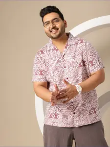 Sztori Men Plus Size Premium Printed Pure Cotton Casual Shirt