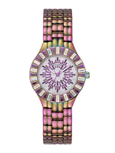 GUESS Women Trend Firework Embellished Dial Analogue Watch - GW0602L3