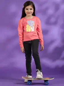 TALES & STORIES Girls Slim Fit Mid-Rise Stretchable Jeans