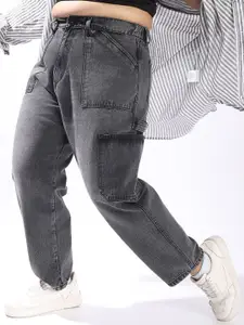 Freeform by High Star Women Relaxed Mom Fit Carpentar Cargo High-Rise Jeans