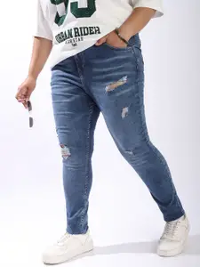 Freeform by High Star Women Comfort Skinny Fit High-Rise Light Disressed Streachable Fade Jeans