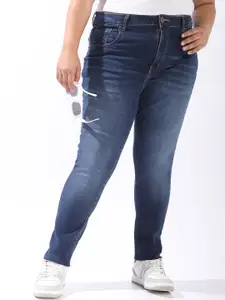 Freeform by High Star Women Comfort Skinny Fit High-Rise Light Streachable Fade Jeans