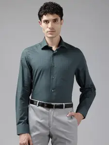 Blackberrys Cotton Self-Checked Slim Fit Formal Shirt