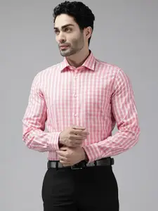 Blackberrys India Fit Gingham Checks Pure Cotton Slim Formal Shirt