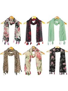 StoleVilla Women Pack Of 6 Printed Scarf