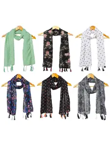 StoleVilla Women Pack of 6 Printed Scarf