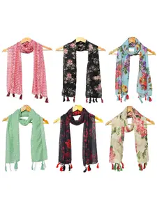 StoleVilla Women Pack Of 6 Printed Scarf