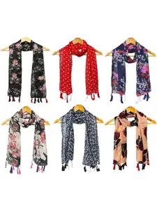 StoleVilla Women  Pack of 6 Printed Scarf