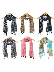 StoleVilla Women Pack of 6 Printed Scarf